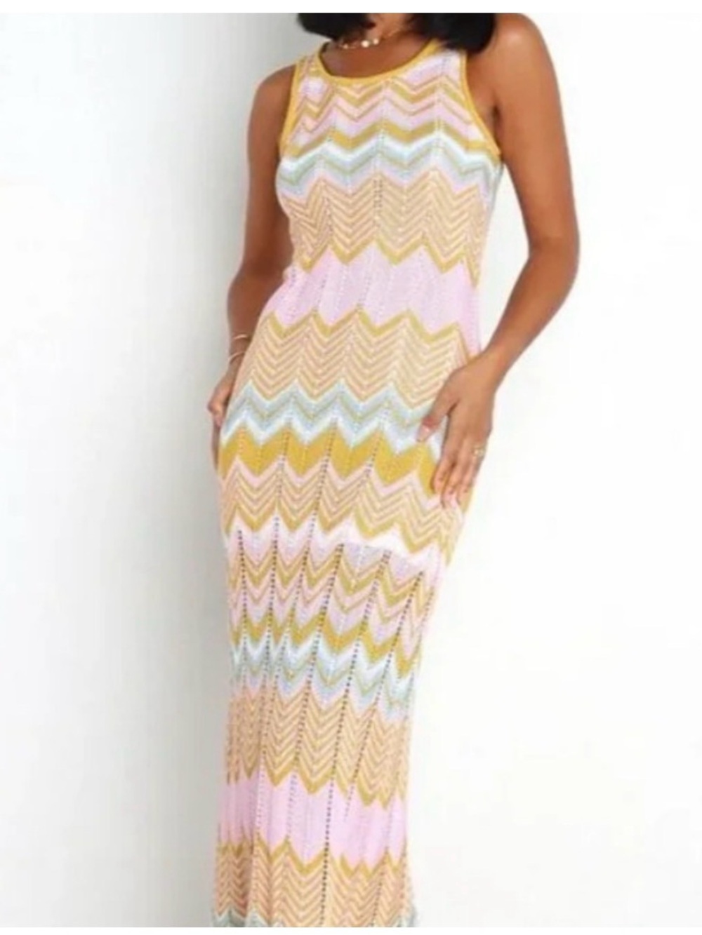 Petal and Pup Davie Chevron Knit Dress